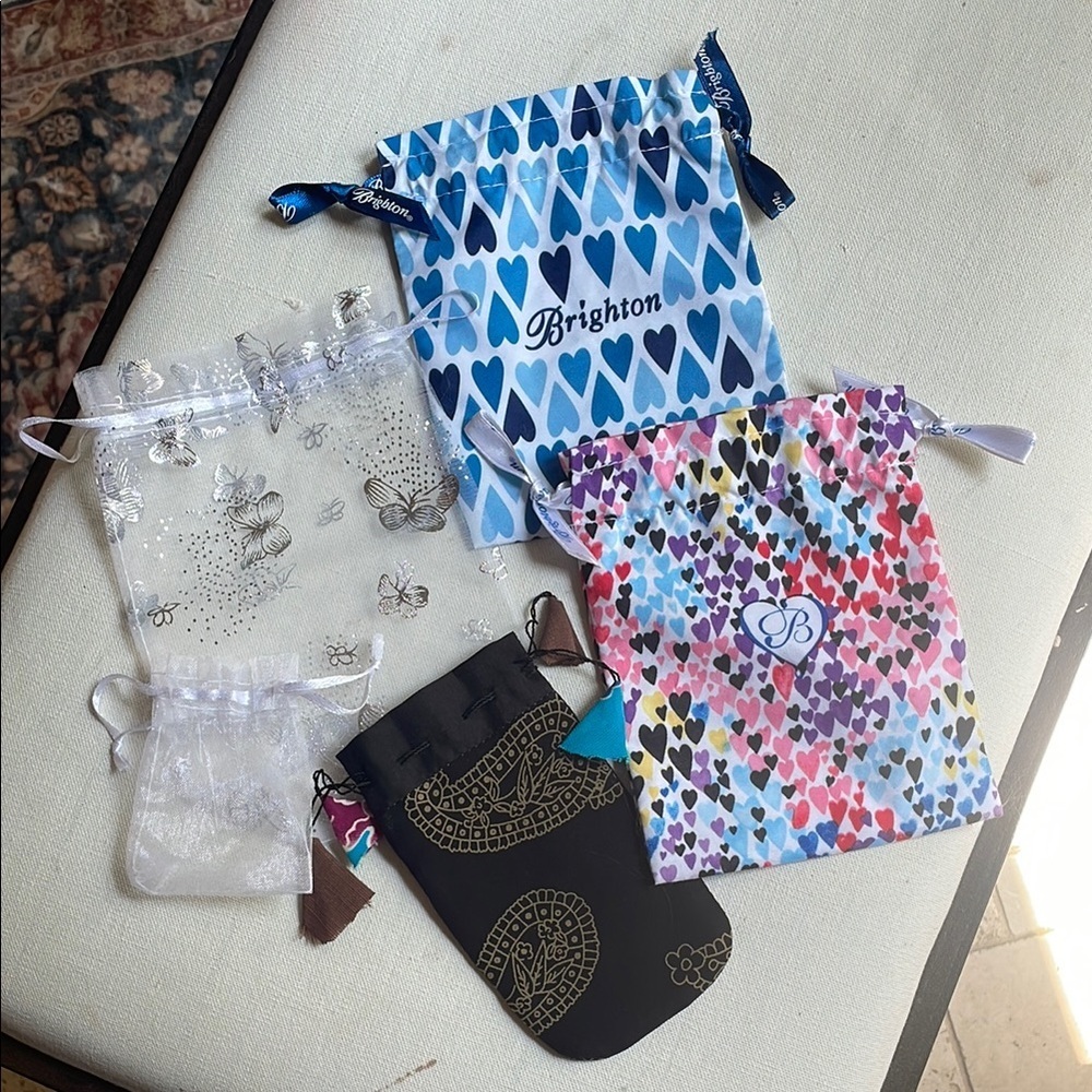 Brighton Jewelry Heart Patterned Accessory Bags Lot